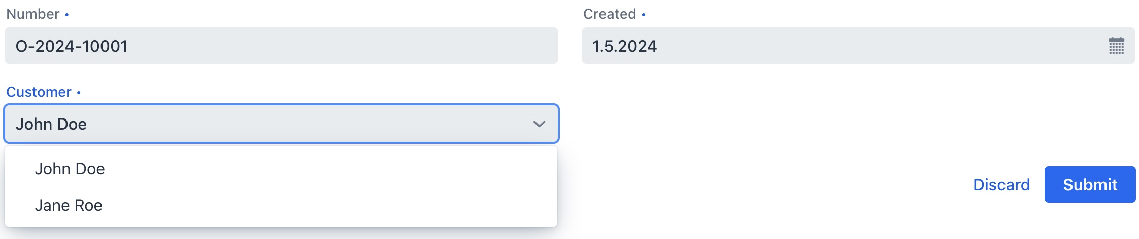 AutoForm - Order